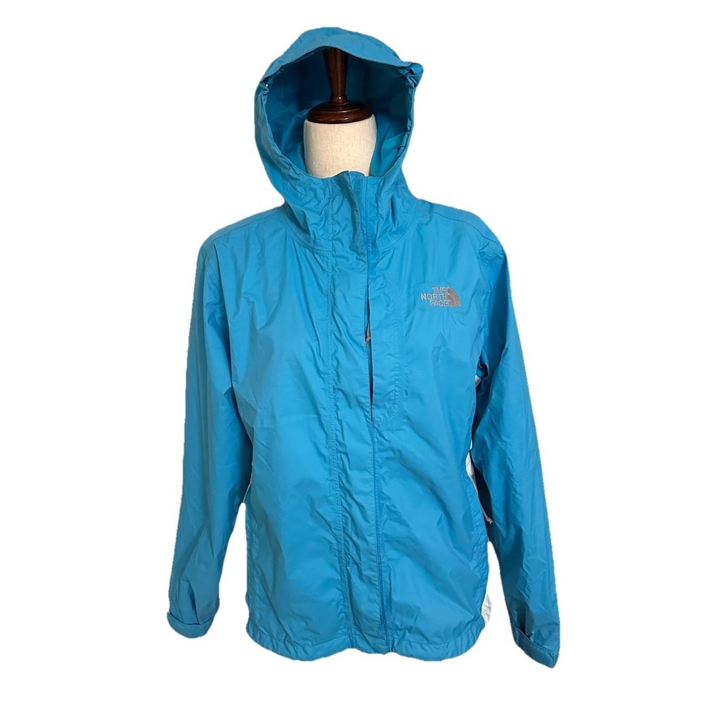 The North Face Jacket Women's Size Medium Aqua Lightweight Storm Rain Hooded